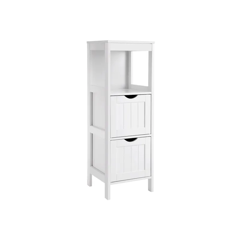 Tovární Cena VASAGLE Koupelnový regál s úložnými boxy bílý 3 patra 30 x 89 x 30cm