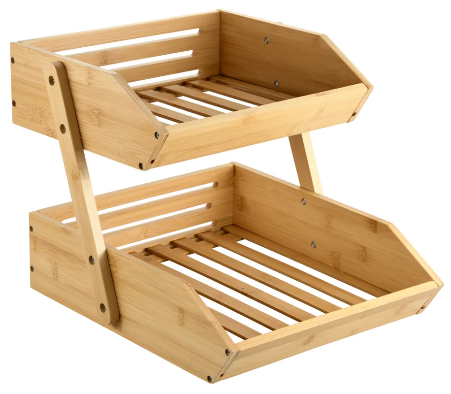 Cenový Hit KESPER Kuchyňský regál 2 patra bambus 28x33x38cm