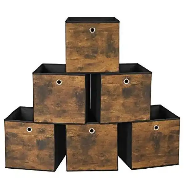 SONGMICS Úložné boxy, látkové boxy do kallaxu, industriální 30 x 30 x 30cm Aktuální