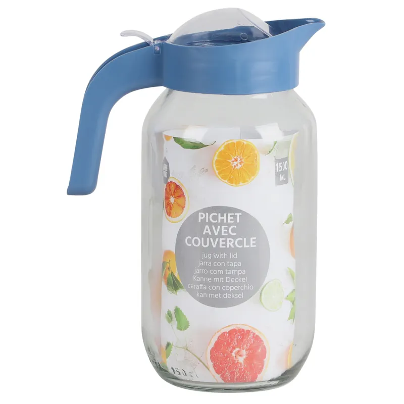 Sleva DOCHTMANN Skleněný džbán s víkem 1,5l mix barev