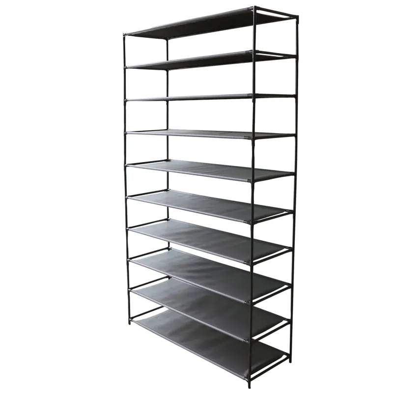 DOCHTMANN Botník látkový variabilní 10 polic 93x30x156cm Rychlé Dodání