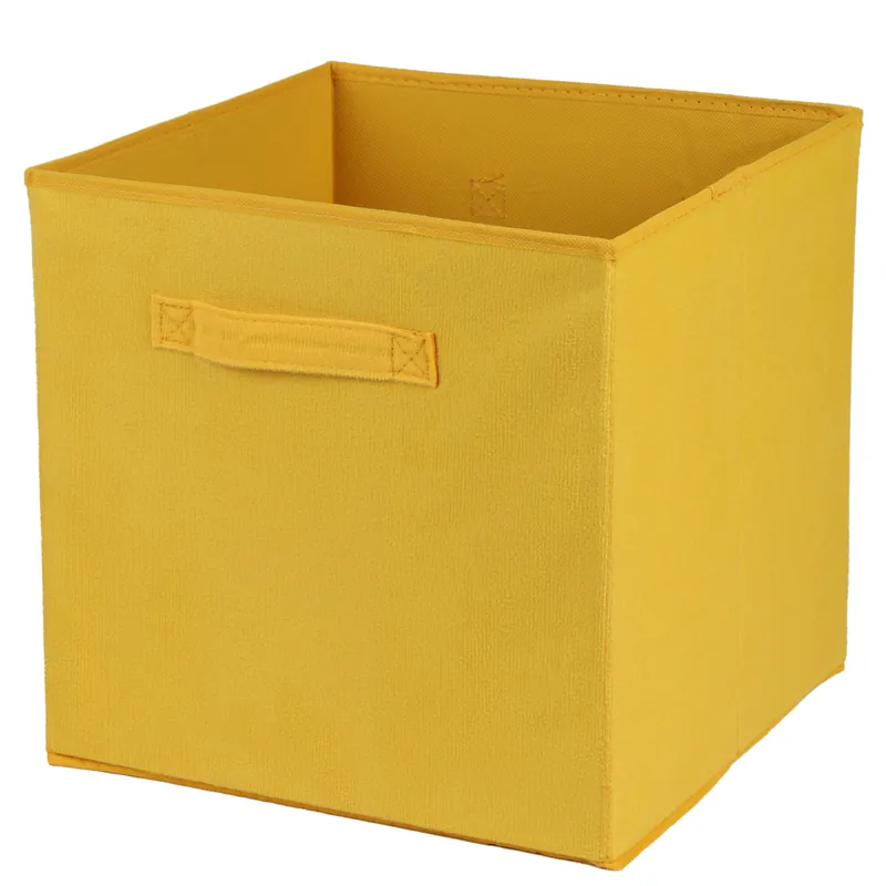 Nejlepší Cena DOCHTMANN Box do kallaxu, úložný box manšestr, žlutý 31x31x31cm