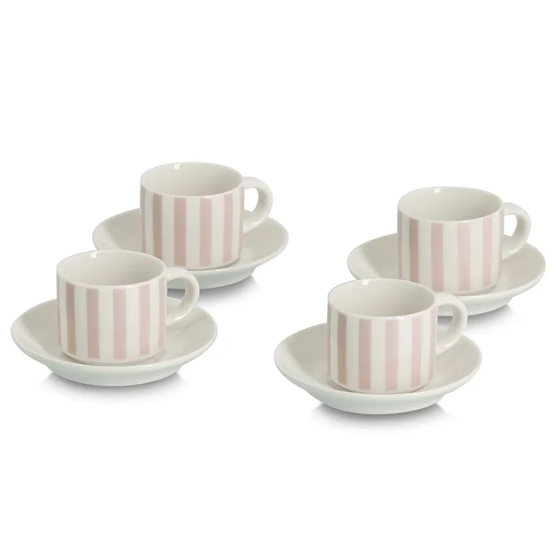 Akční Nabídka ZELLER Sada šálků s podšálkem 8 ks porcelán, na espresso 70ml