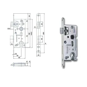 Pouze Dnes Zámek zadlabací F K105 P+L 60/72 HOBES