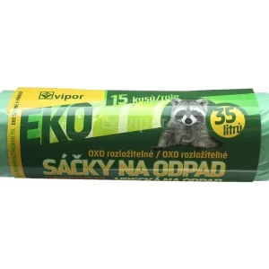 Pytle na odpad 35L/15ks, 50x60cm, 25µm zatahovací OXO EKO zelený Nejprodávanější
