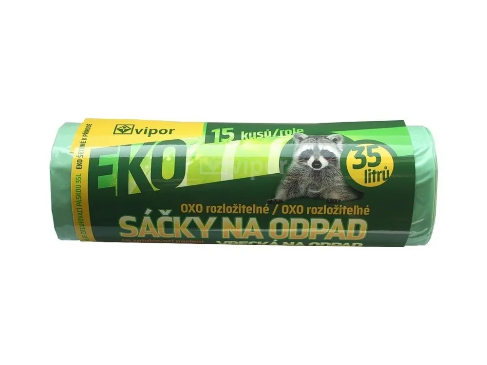 Pytle na odpad 35L/15ks, 50x60cm, 25µm zatahovací OXO EKO zelený Nejprodávanější