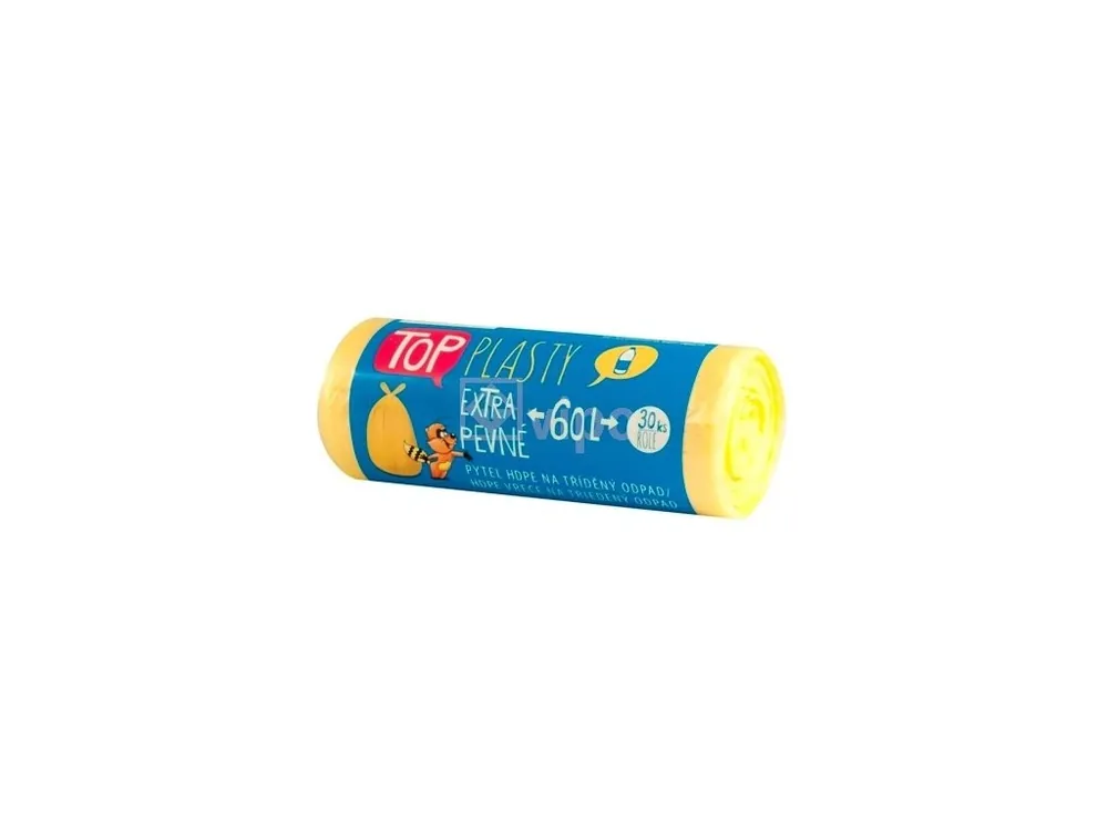Kup Teď Pytle na odpad 60L/30ks, 60x70cm, 15µm TOP HDPE na plasty