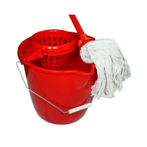 Must-Have Mop komplet třásňový WET IT 12L kulatý modrá/červená
