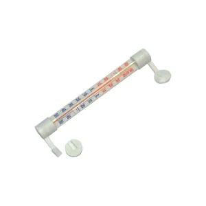 Teploměr okenní plast/sklo 28,5x3,8cm lepicí L KOZÁČEK Autentický
