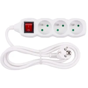 Tovární Cena Kabel prodlužovací 3 zásuvky 3m s vypínačem max.2300W