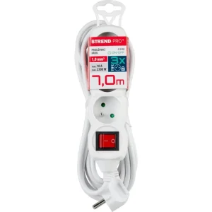 Bezpečná Platba Kabel prodlužovací 3 zásuvky 7m s vypínačem, max.2300W