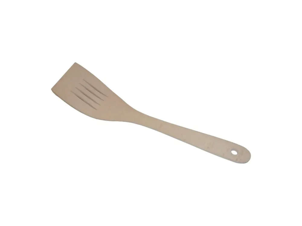 Výprodej Obracečka dřevěná 32cm prohnutá děrovaná WOOD