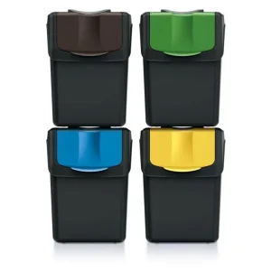 Koš odpadkový tříděný odpad 4x20L SORTIBOX recyklovaný černý Jen Po Omezenou Doba