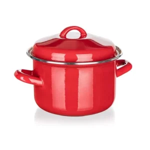 Novinka Hrnec smalt ¤16x10.5cm 2L s poklicí MILTON RED