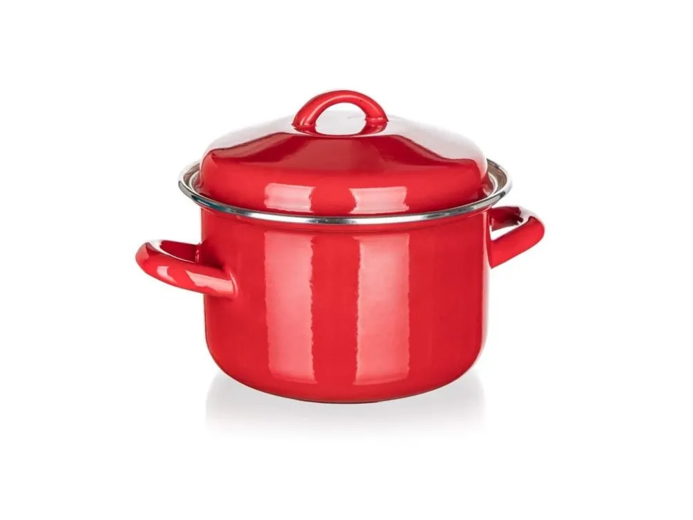 Novinka Hrnec smalt ¤16x10.5cm 2L s poklicí MILTON RED