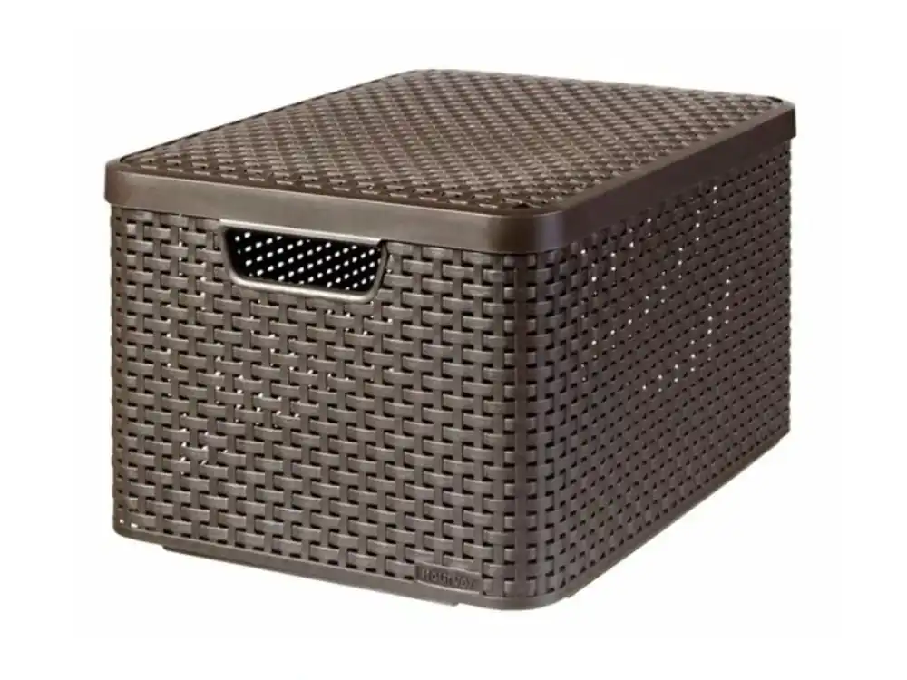 Košík PH 44,5x33x25cm s víkem STYLE hnědá Rychlé Dodání