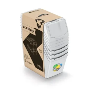 Sleva Koš odpadkový tříděný odpad 4x20L SORTIBOX popelavě šedá