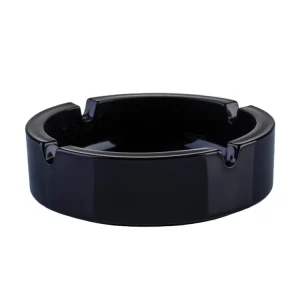 Popelník sklo ¤14cm černý NG Jen Po Omezenou Doba