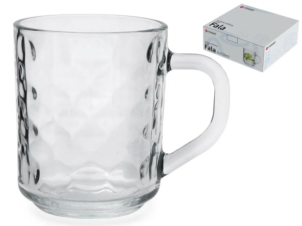 Hrnek sklo 250ml FALA 6ks Tovární Cena