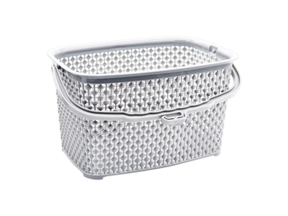 Košík na kolíčky 22x15x13cm PEARL šedá Nejlepší Volba