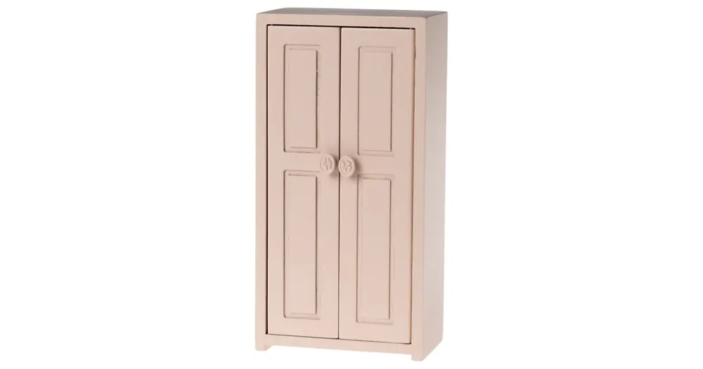 Originální Dřevěná šatní skříň pro myšky Maileg Light Rose