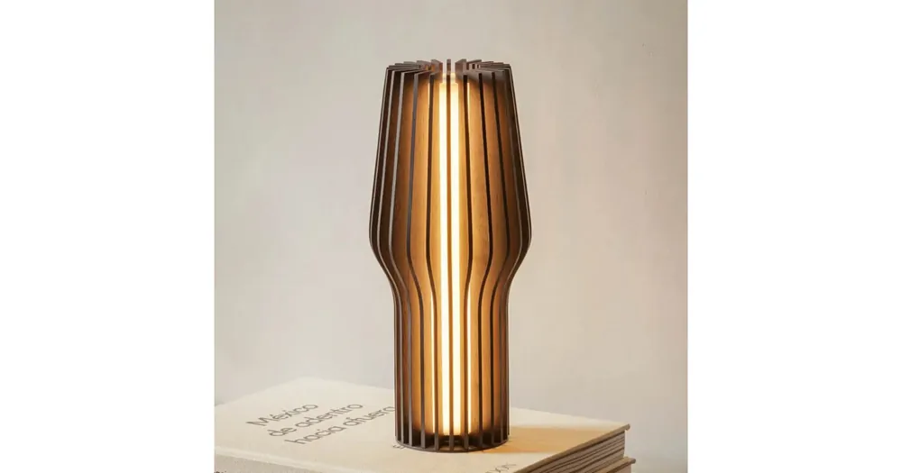 Bezpečná Platba Dřevěná stolní LED lampa Radiant Smoked Oak
