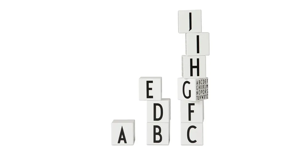 Dřevěné kostky ABC White Rychlé Dodání