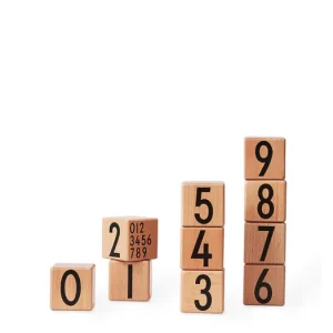 Dřevěné kostky Numbers Natural Vrácení Zdarma