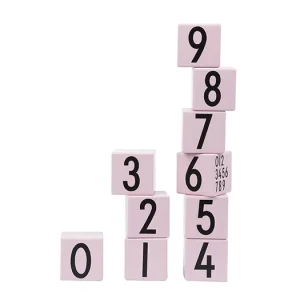 Cenově Výhodný Drevené kocky Numbers Pink