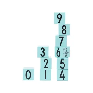 Dřevěné kostky Numbers Turquoise Nakupujte Hned