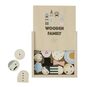 Dřevěné kostky Wooden Family - sada 16 ks Odeslání Ihned