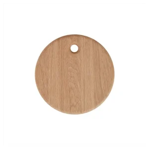 Víkendová Akce Drevená doska na krájanie Yumi Round Oak 31,5 cm