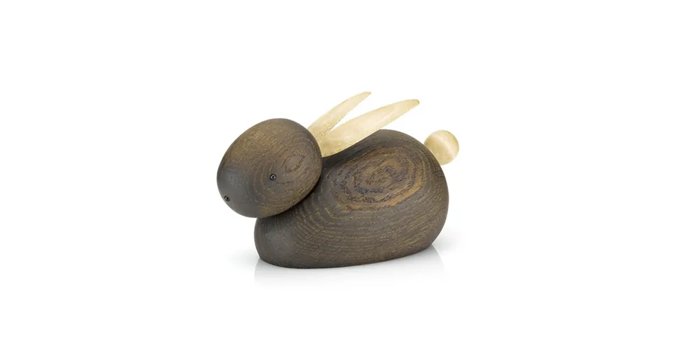 Dřevěný králíček Rabbit Smoked Oak Large Sleva