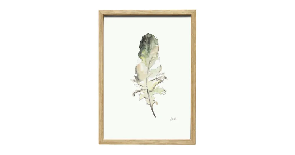 Dřevěný rámeček s pírkem 34 x 50 cm Časově Omezené