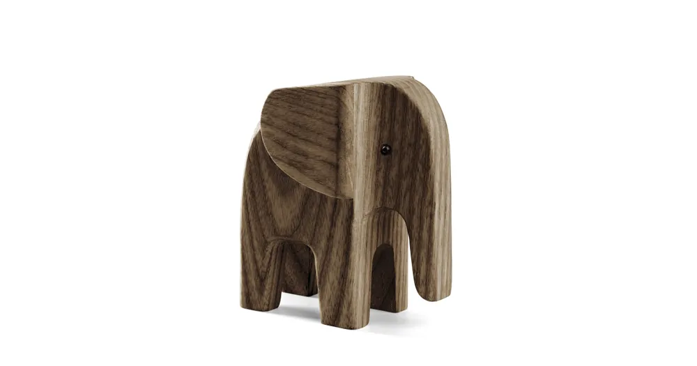 Vysoce Kvalitní Drevený sloník Elephant Smoke Stained Ash