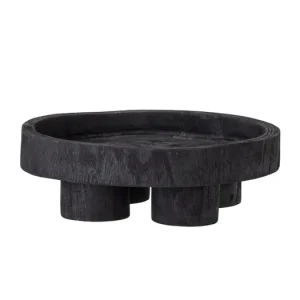 Akční Nabídka Drevený podnos na nôžkach Pawa Black 30 cm