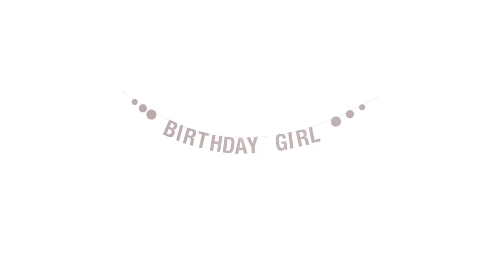Nejprodávanější Girlanda „Birthday girl“ růžová