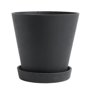 Květináč Flowerpot s podmiskou Black XL Originální
