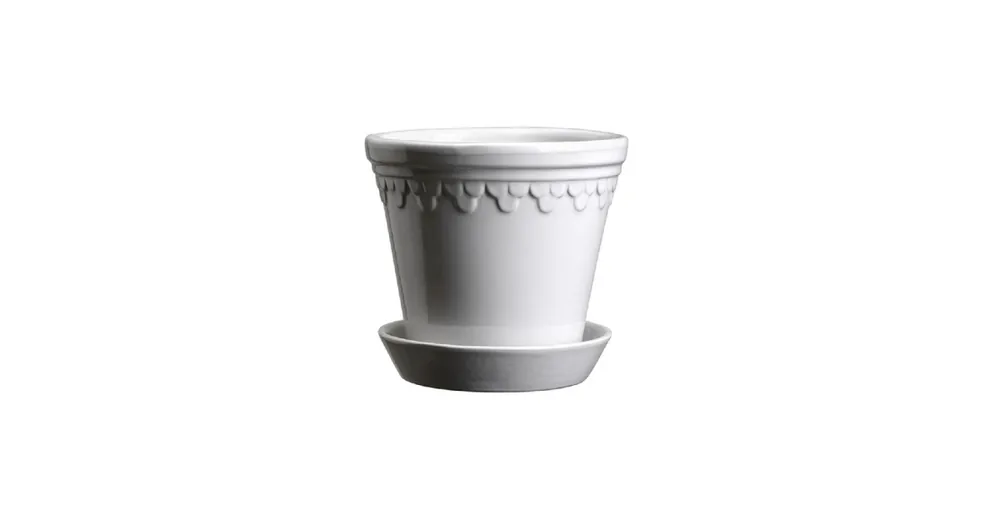 Výhodná Nabídka Kvetináč Kobenhavner glazovaný White 18 cm