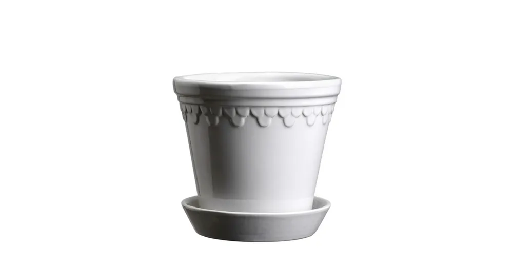 Kvetináč Kobenhavner glazovaný White 25 cm Aktuální
