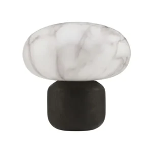 Lampáš na LED sviečku Fog Black / Marble 20 cm Cenová Bomba