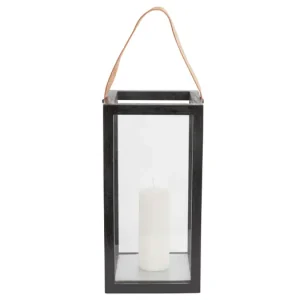 Lampáš z teakového dreva Storm Black L Odeslání Ihned