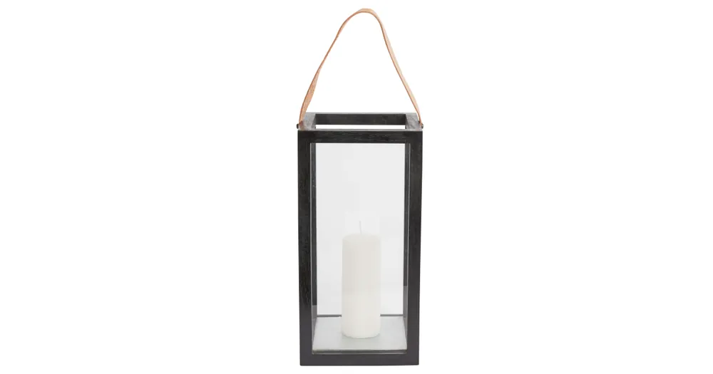 Lampáš z teakového dreva Storm Black L Odeslání Ihned