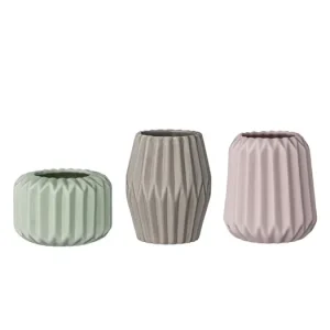 Sada barevných porcelánových svícnů Flute Omezená Nabídka