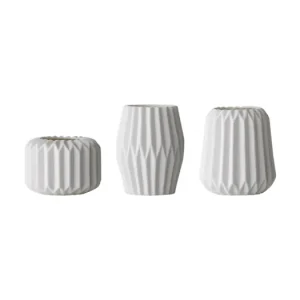 Vysoce Kvalitní Sada bielych porcelánových svietnikov Flute