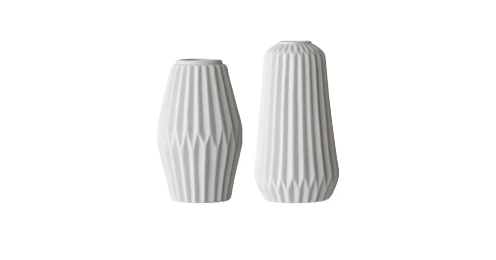 Sada bílých porcelánových váz Flute Dokud Zásoby Vydrží