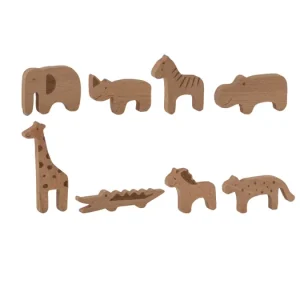 Super Cena Súprava drevených zvieratiek Safari