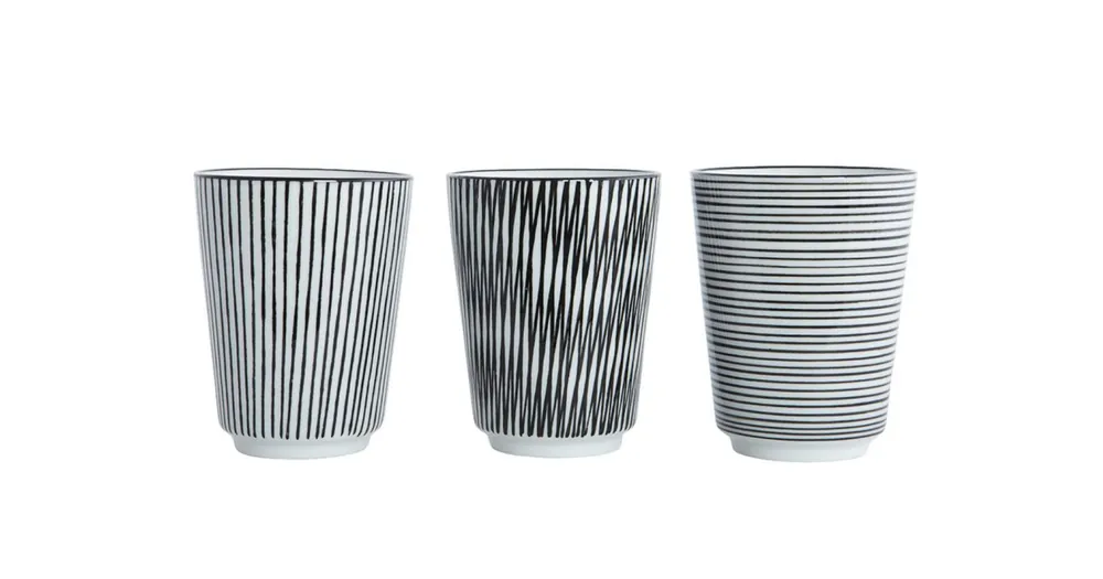 Súprava porcelánových hrnčekov Pen Stripe Finální Výprodej