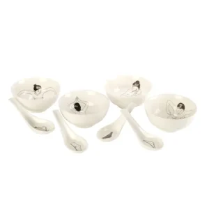 Rychlé Dodání Súprava porcelánových misiek Undressed