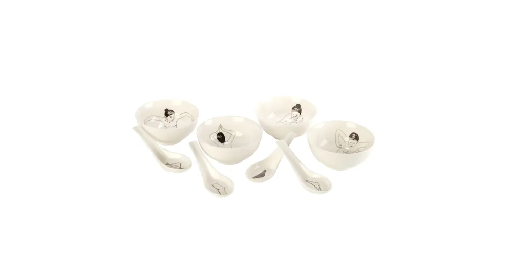 Rychlé Dodání Súprava porcelánových misiek Undressed